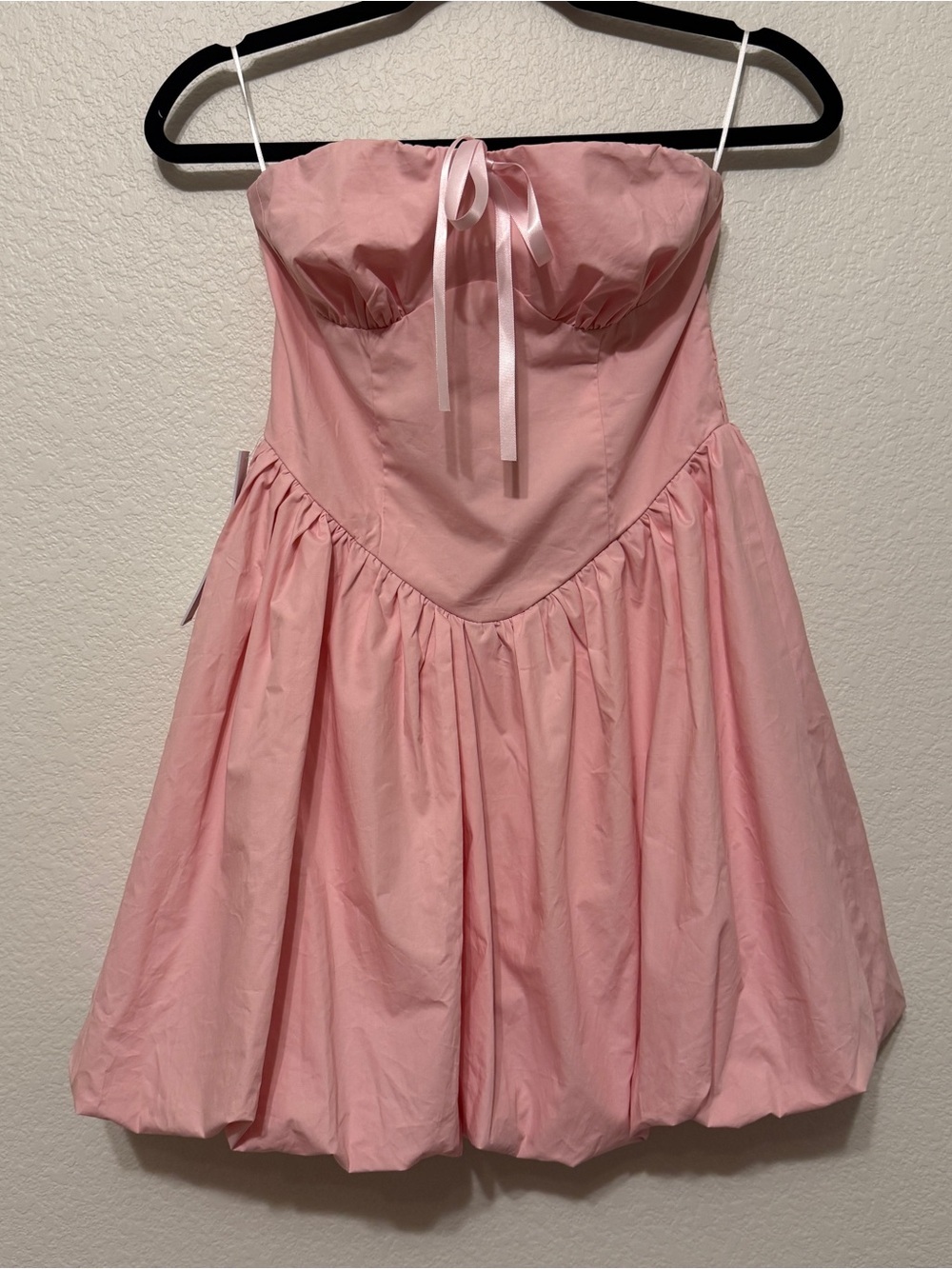 Princess Polly| Pink Bubble Hem Strapless Mini Dress Birthday Party Size 4 - Picture 9 of 10